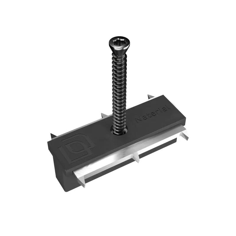 100 clips + 100 tornillos inoxidables