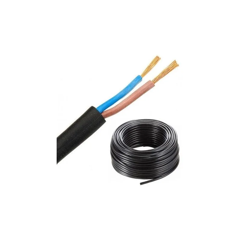 Cable manguera redonda negra 2x1 (100mts)