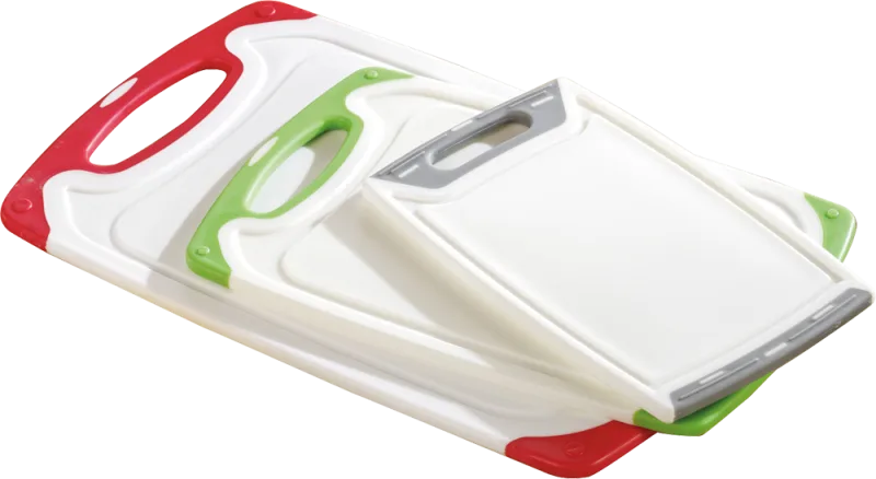 Tabla de cortar de plástico rectangular para cocina esmeyer star, verde, gris, rojo y blanco (303-030)