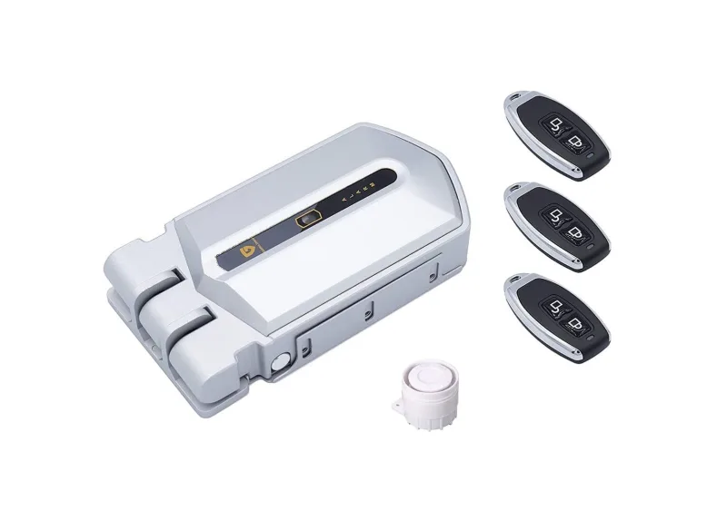 Golden shield - cerradura invisible plata con alarma de 120db 3 mandos