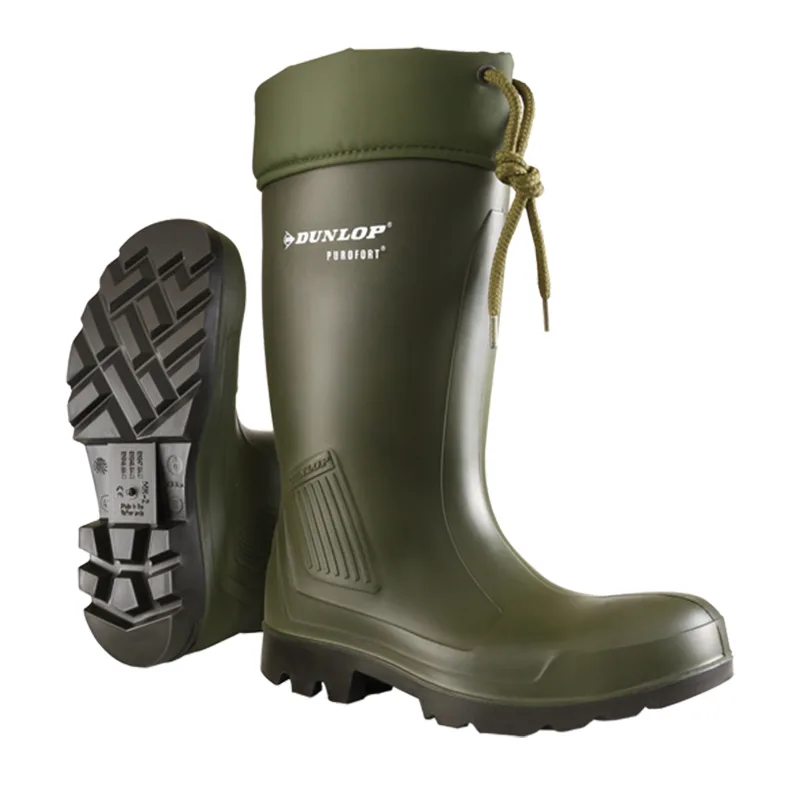 Botas de agua impermeables dunlop purofort thermoflex full safety verde eu 46
