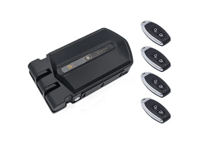 Cerradura invisible con alarma de 95db 4 mandos negra