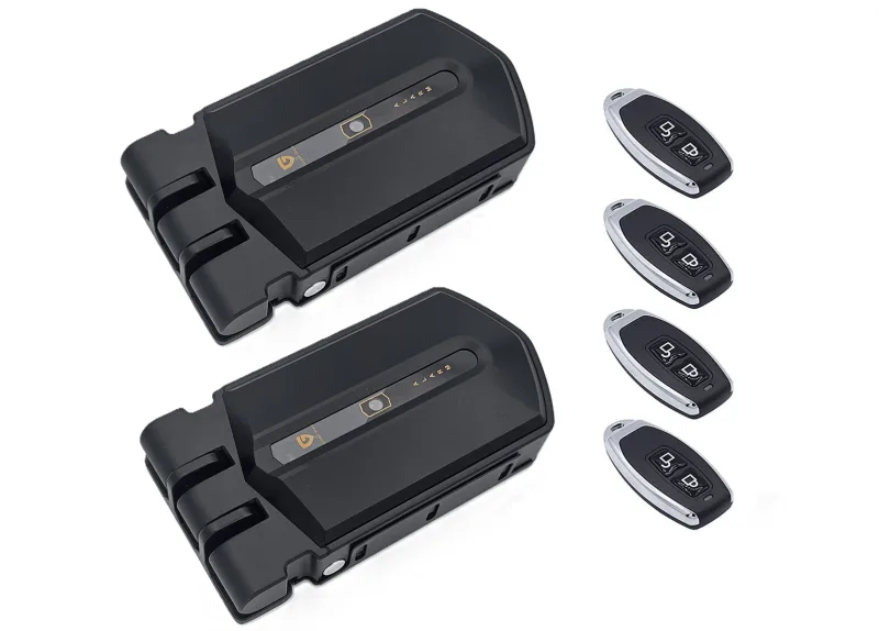 Cerradura invisible con alarma dúo de 95db 4 mandos negra