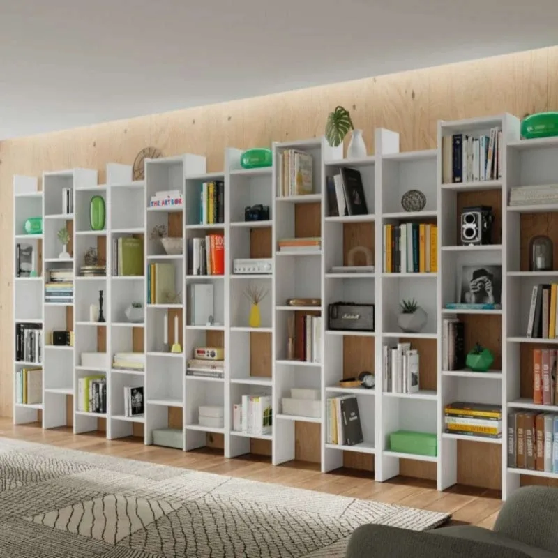 Pack 4 estanterías cubo modernas para salón comedor color blanco artik