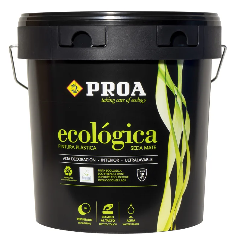 Pintura interior ecológica proa. amarillo suave 2000. 15l