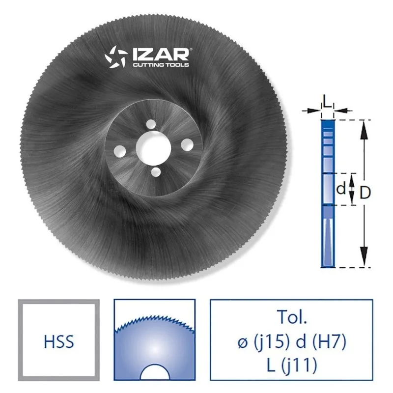 Izar 65450 - fresa sierra circular hss tronzado 200x2.00x32 z160