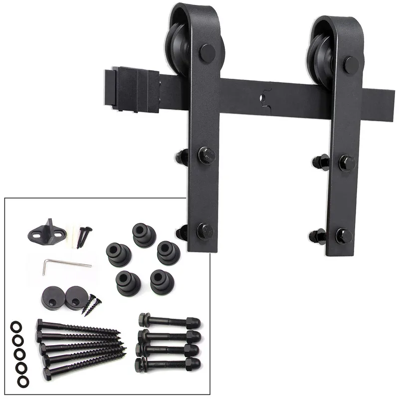 Schiebetürsystem montageset laufschiene holztür schiebetürbeschlag 183/200cm