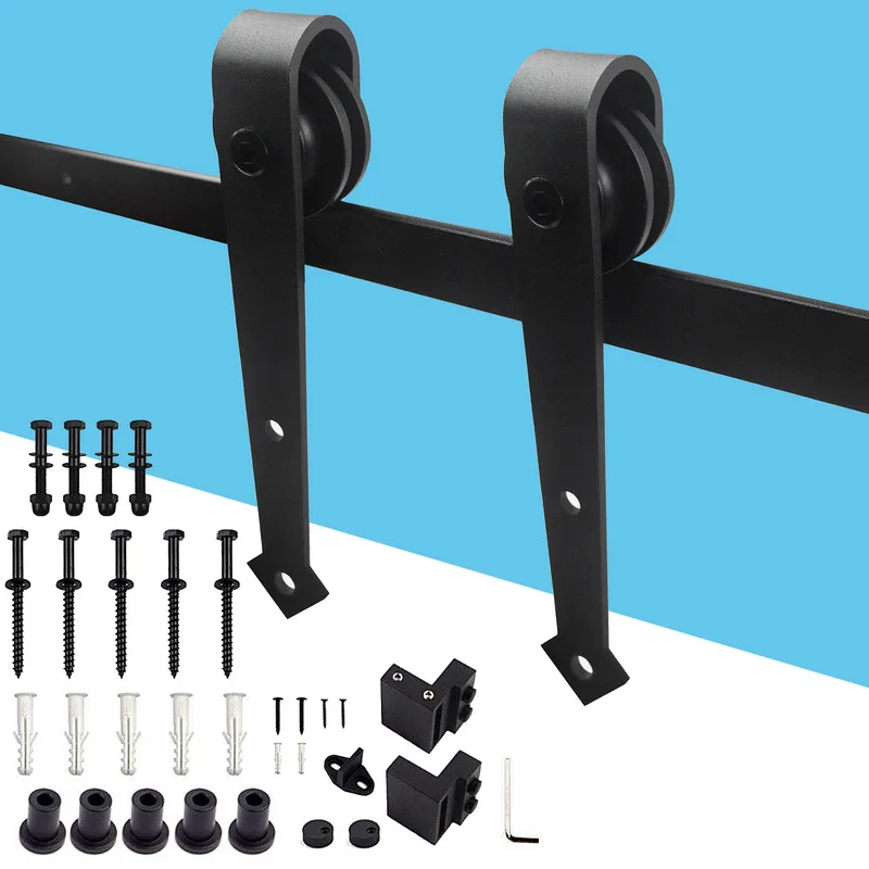 Schiebetürsystem montageset laufschiene holztür schiebetürbeschlag 183/200cm