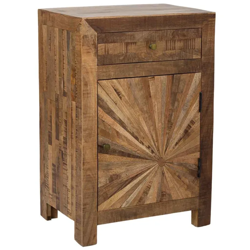 Recibidor de madera natural 56x41x84