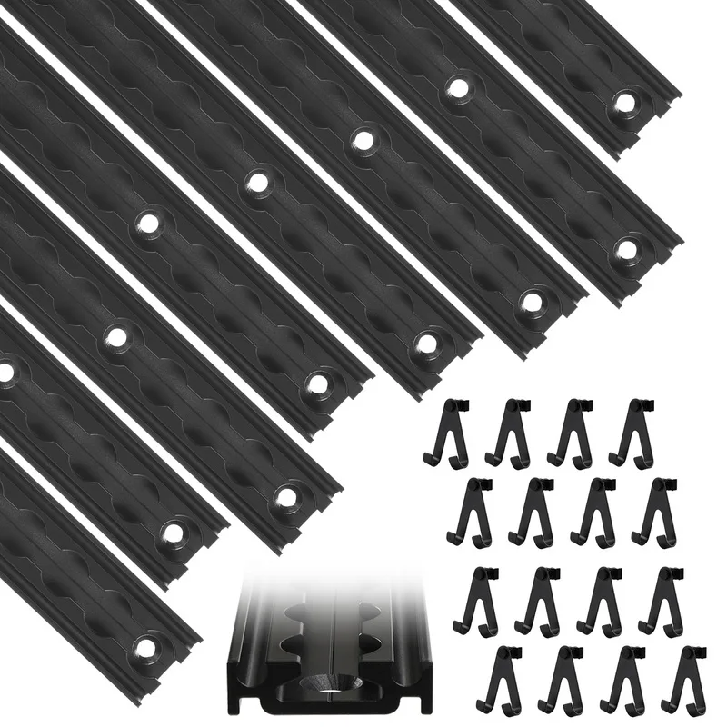 Juego de raíles, aluminio, fijación de la carga, 8×1m