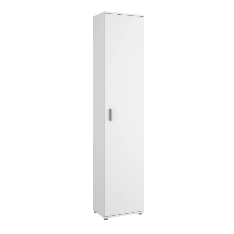 Armario multiuso 1 puerta fit blanco - ropero funcional 190x39x35 cm