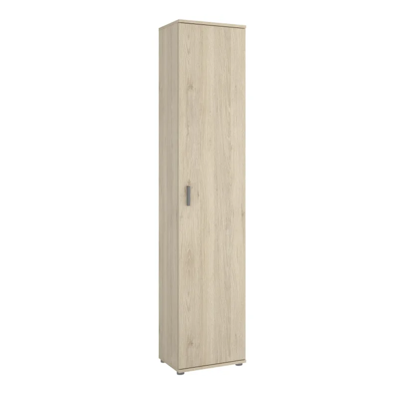 Armario multiuso 1 puerta fit natural - armario compacto 190x39x35 cm