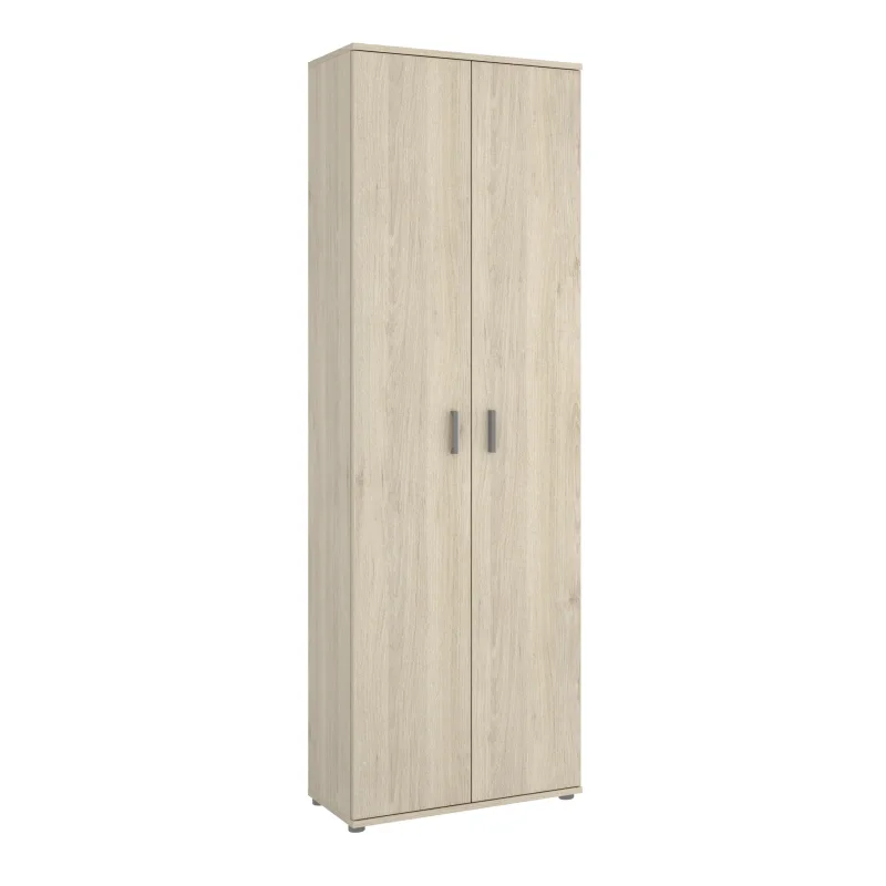 Armario multiuso 2 puertas + 6 estantes fit natural - armario multiuso 190x61x35 cm