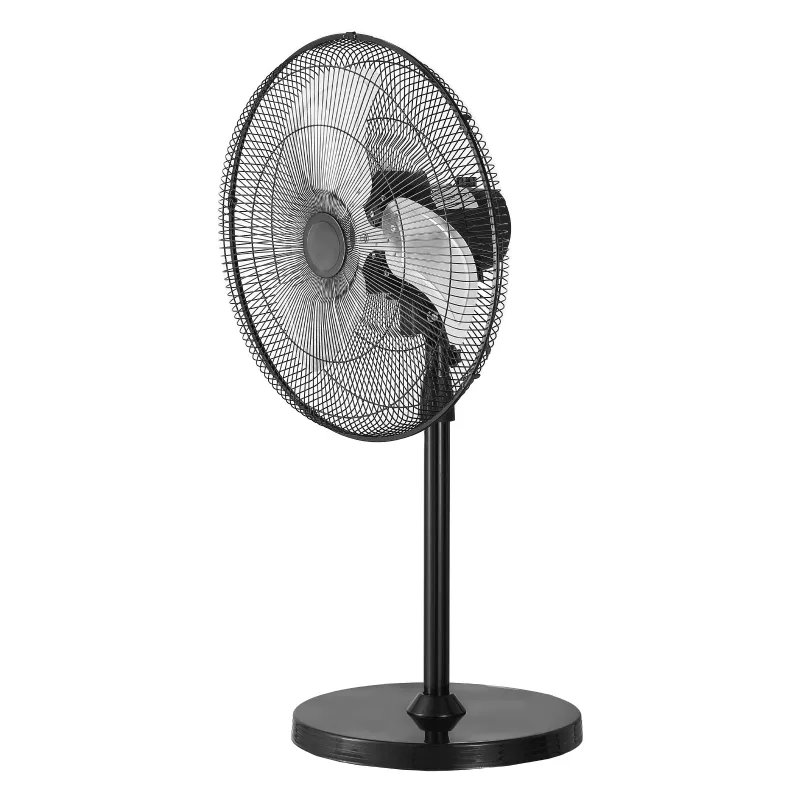 Ventilador de pie industrial 570 mm, oscilación 90°, altura ajustable, 3 velocidades, ideal para salón, oficina succebuy
