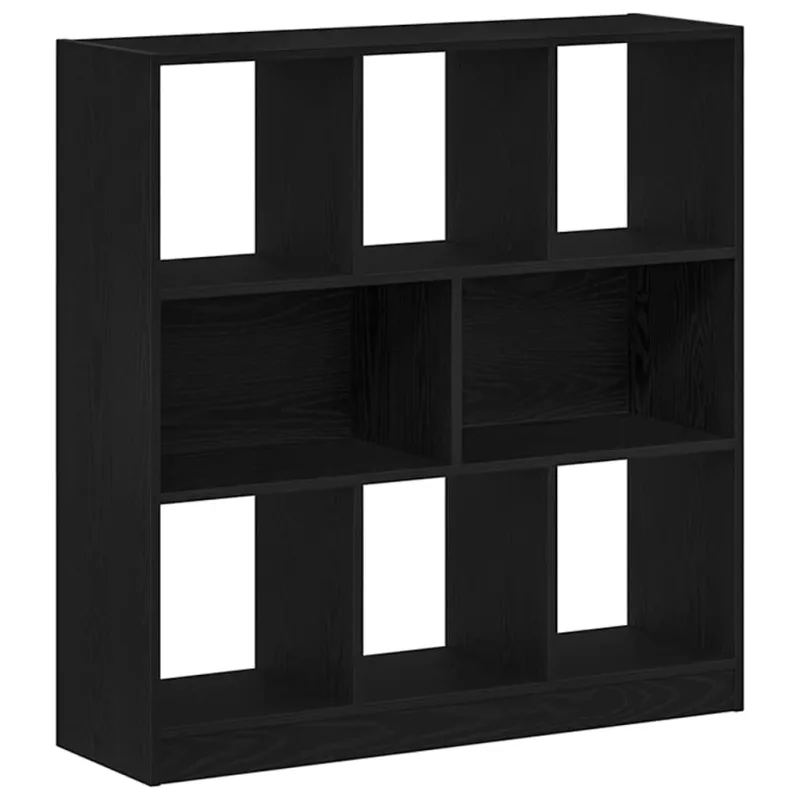 Estantería，librería，armario de libros madera contrachapada negro roble 97,5x29,5x100 cm cfw55321