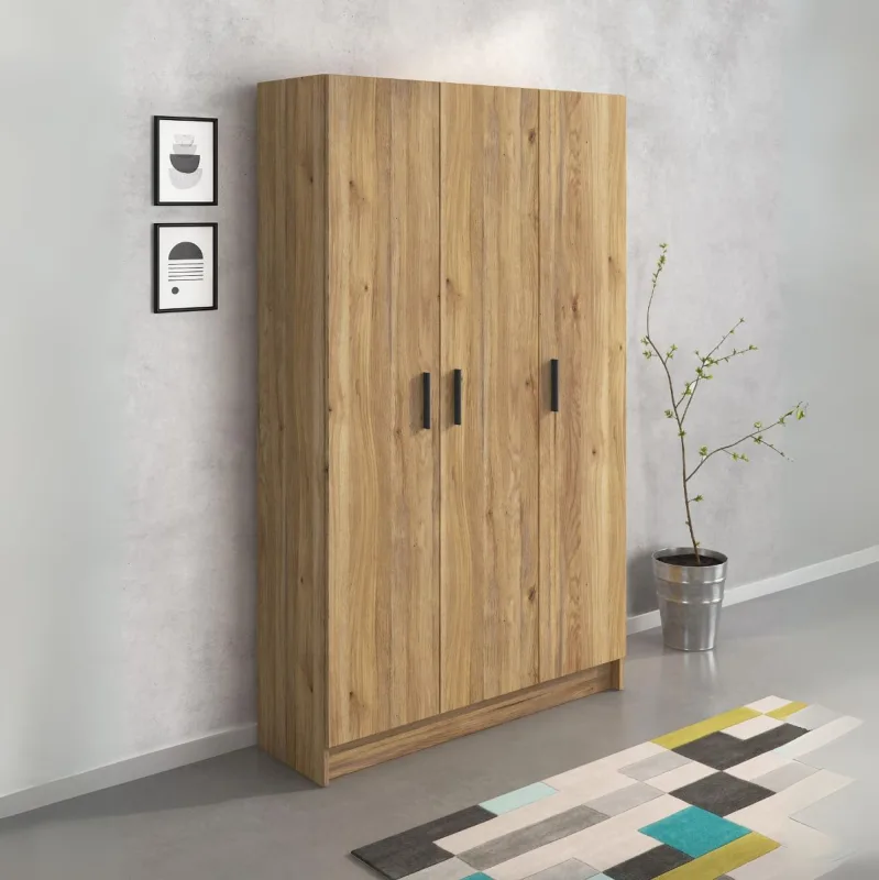 Armario auxiliar new aura 3 puertas natural 180x108x34,4 cm