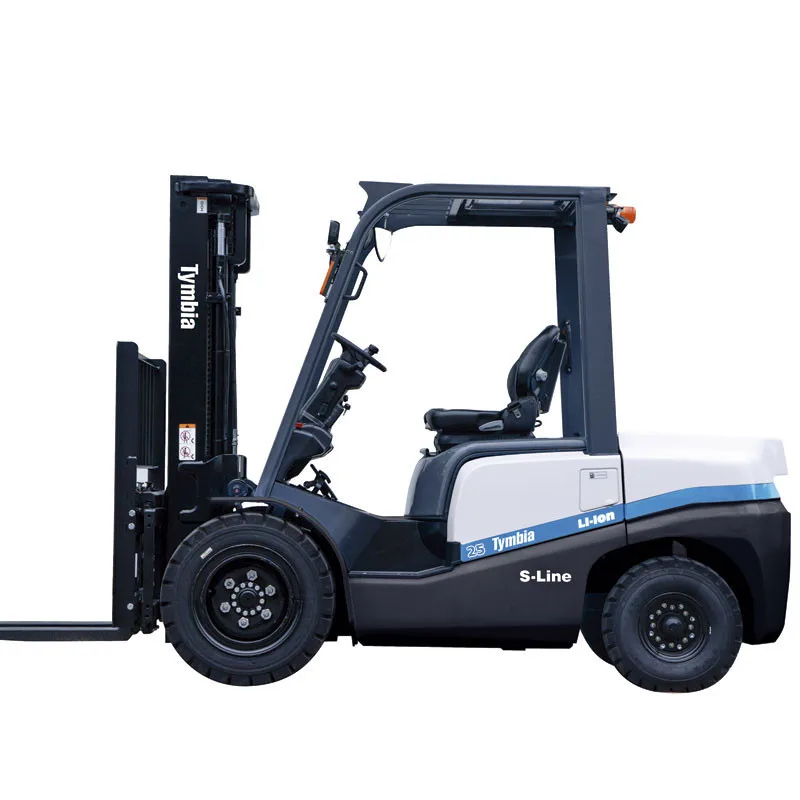 Carretilla elevadora litio 2500kg, mástil tríplex a 4700mm - bateria litio 80v/205ah tymbia