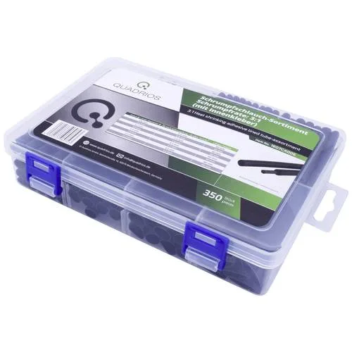 Surtido de tubos termorretráctiles quadrios 1807ca006, negros, relación de contracción: 3:1, 1 juego (1807ca006)