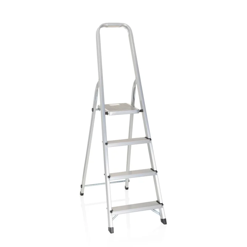 Escalera plegable solid ii aluminio 4 peldaños hjh office
