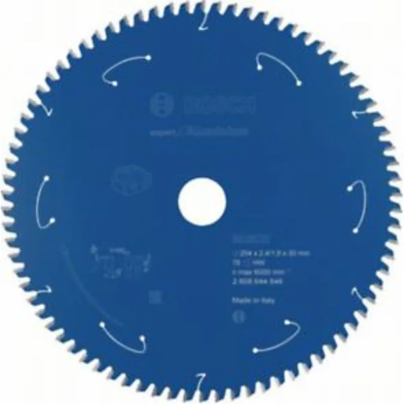 Hoja de sierra circular expert para aluminio para sierras de batería, 254 x 2.4 / 1.8 x 30, 78 dientes