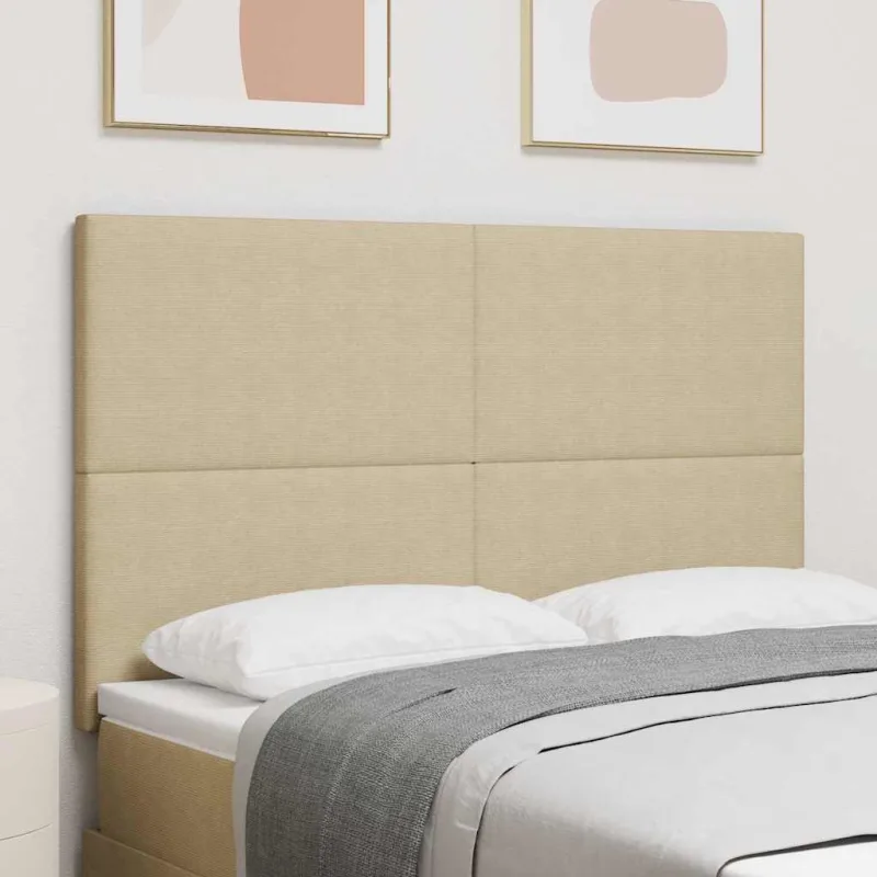 Cabecero verde claro gris 144 cm tela de pana vidaxl