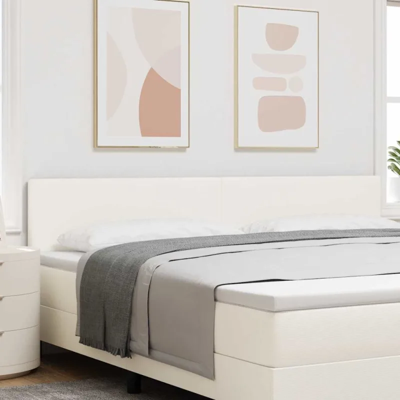 Cabecero led con tiras led manual crema 200 cm tela de pana vidaxl