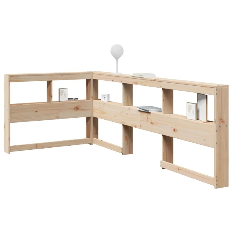 Cabecero librería en forma de l madera maciza de pino 75 cm vidaxl