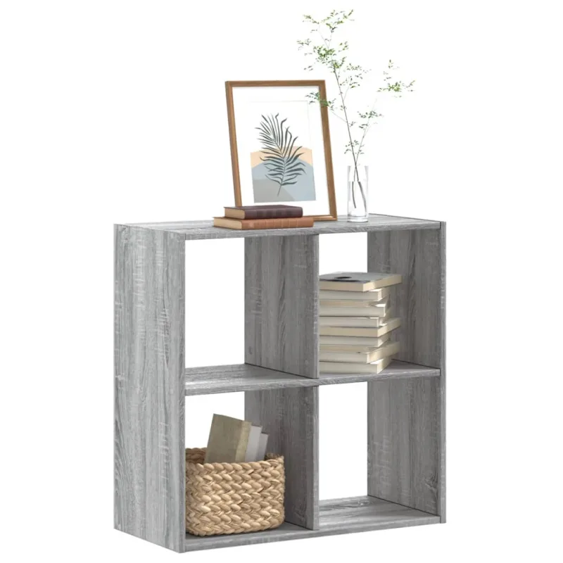 Maison exclusive - estantería de madera de ingeniería gris sonoma 68,5x32x68,5 cm