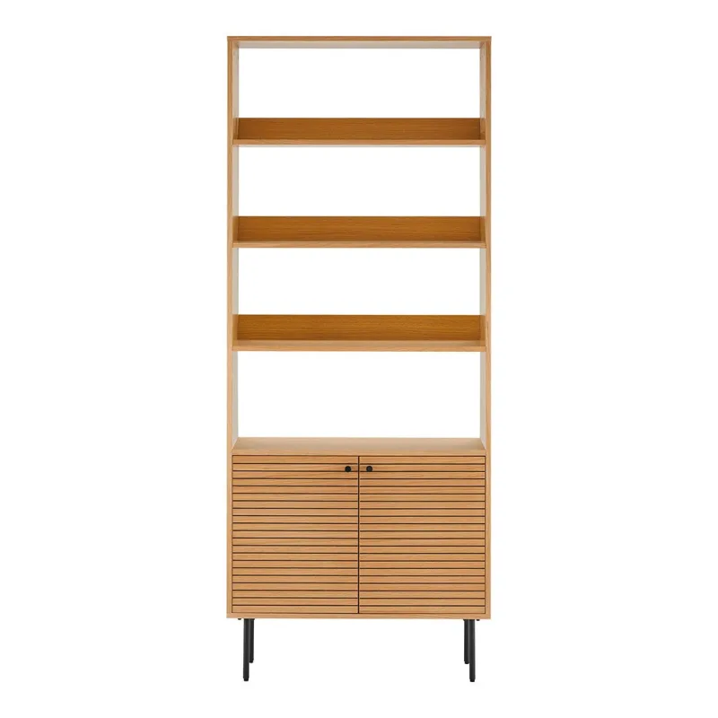 Librería kyoto 2 puertas, 4 estantes chapa de roble.