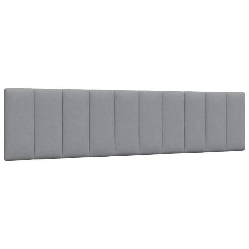 Cabecero de cama acolchado hanko tela gris claro 200 cm vidaxl