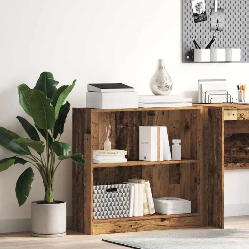 Maison exclusive - estantería madera de ingeniería color envejecido 80x24x76 cm