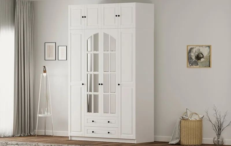 Armario rb-185-12 blanco mate 140x240x52 cm