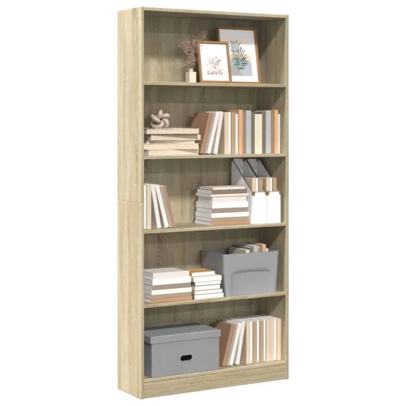 Maison exclusive - librería roble sonoma 80x24x176 cm madera de ingeniería