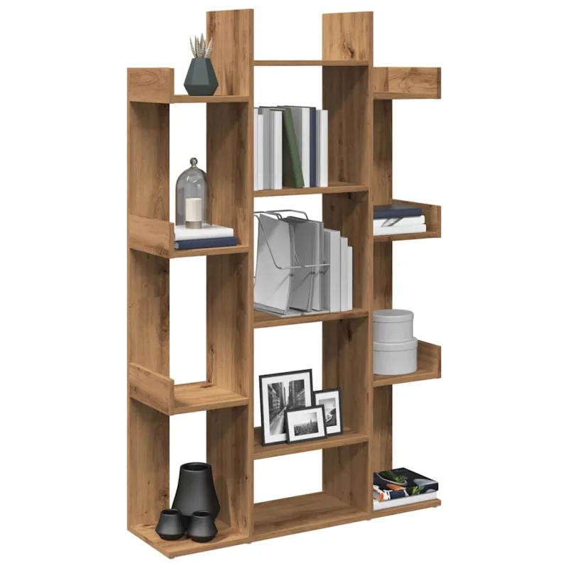 Maison exclusive - estantería de madera de ingeniería roble artisan 86x25,5x140 cm