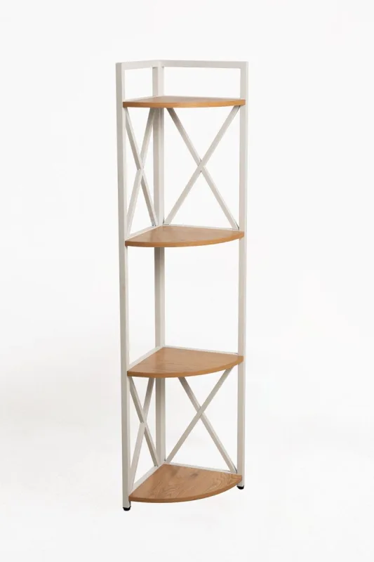 Regalos miguel - estanterías - rinconera banis 4 estantes - blanco