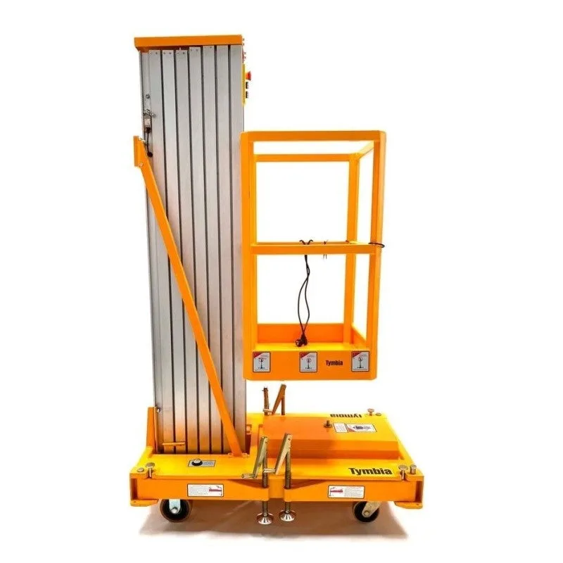 Plataforma elevadora tymbia altura elevacion 12m para 125kg a cable