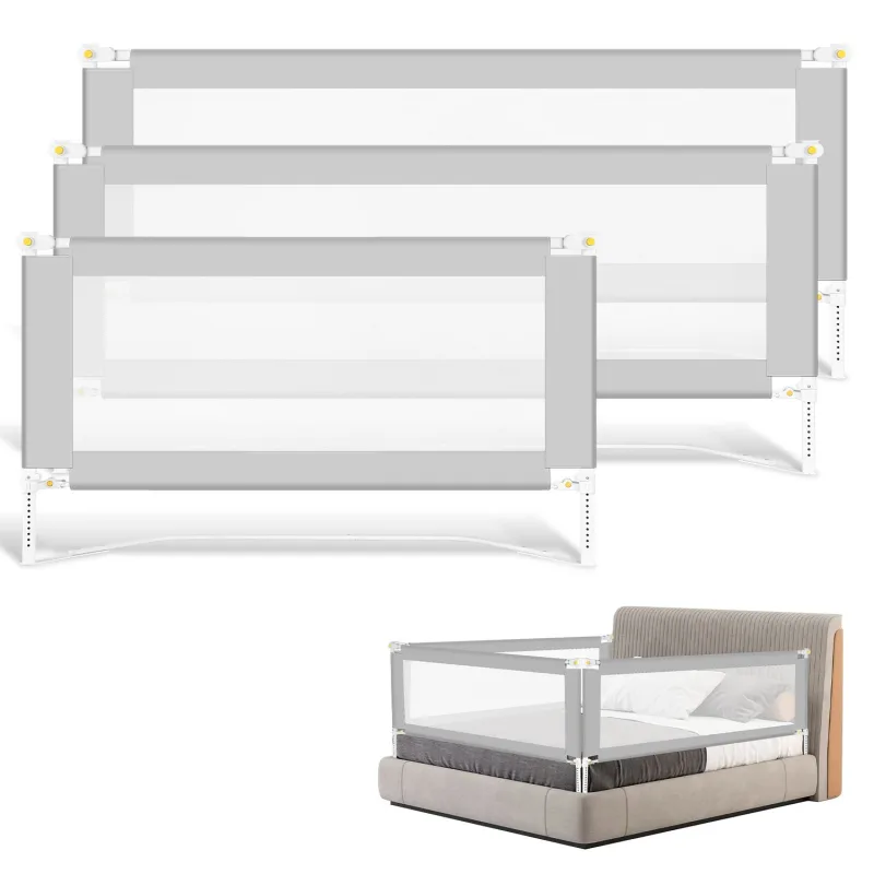 3x barrera de seguridad para cama infantil barrera para cama infantil para cama infantil barrera protectora para cama - 1x150cm, 2x200cm
