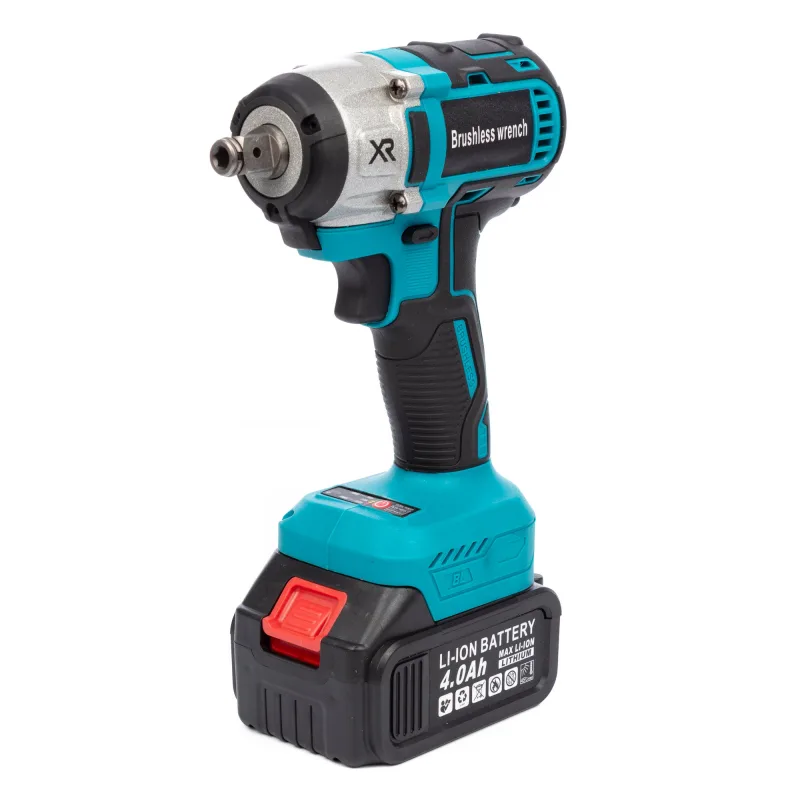 Llave de impacto eléctrica inalámbrica 12v, con motor sin escobillas y con 2 baterías de 13.000mah.