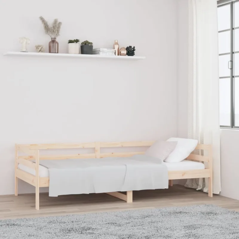 Sofá cama sin colchón madera maciza de pino 80x200 cm