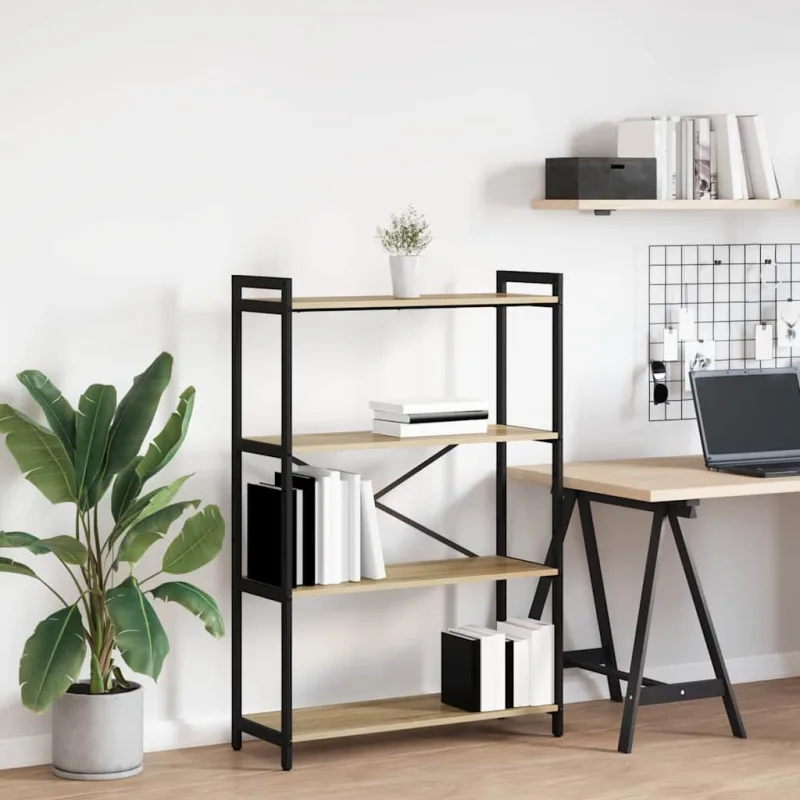 Estante de libros roble 80 x 30 x 120 cm