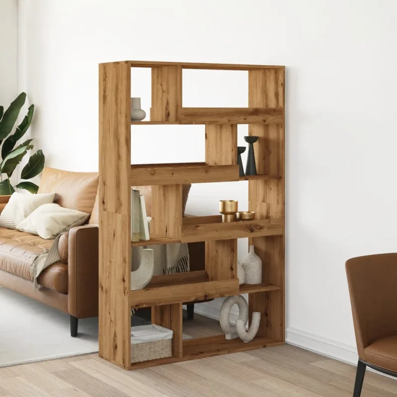 Estantería madera de ingeniería roble artisan 100x33x156,5 cm