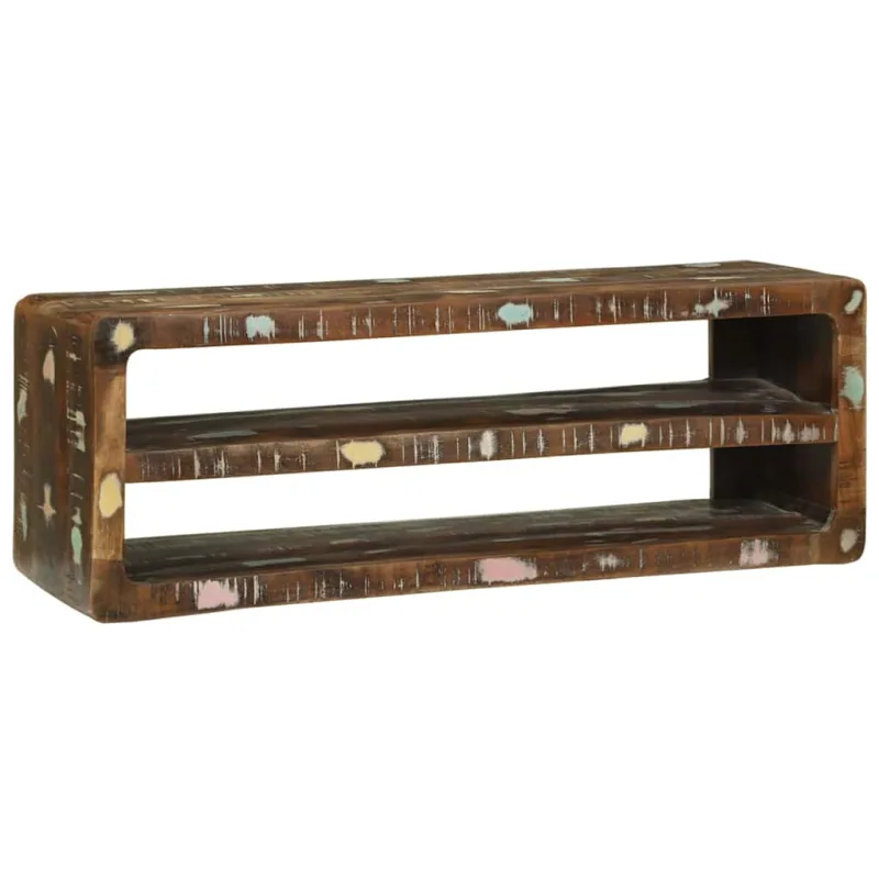 Mueble de tv 100 x 32 x 36 cm madera maciza recuperada