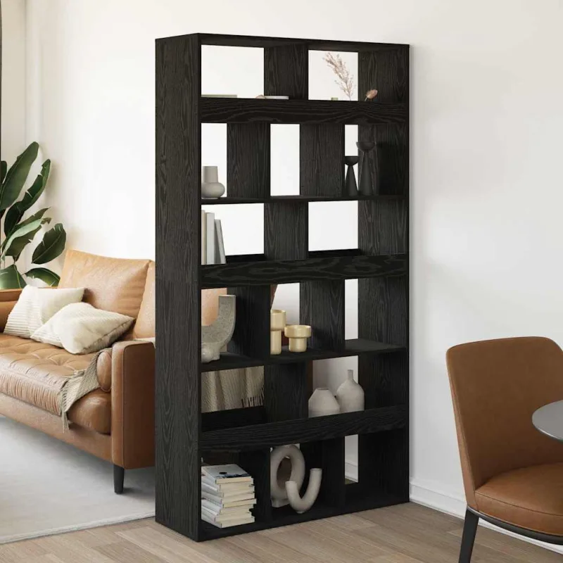 Librería 2 pcs roble negro 100 x 33 x 93.75 cm