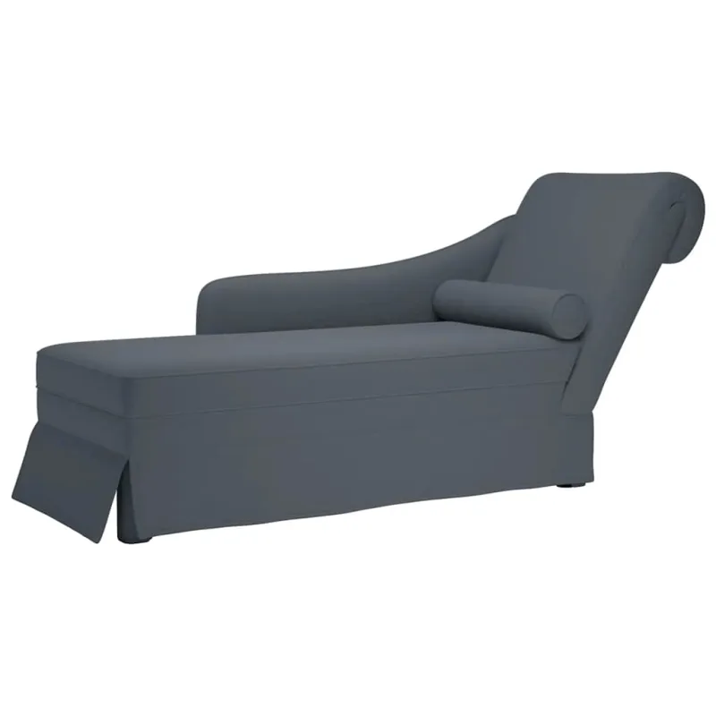 Chaise longue respaldo reposabrazos derecho terciopelo