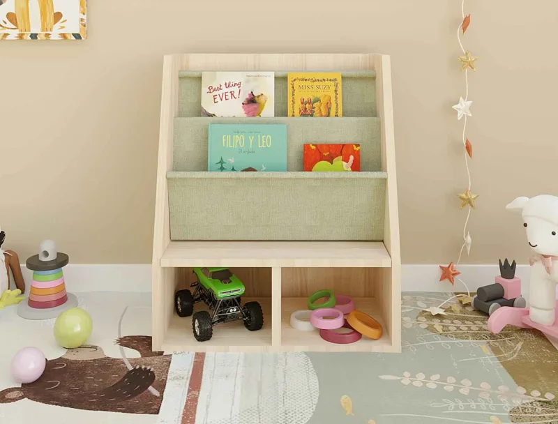Librería – 64 cm x 90 cm x 28 cm – roble zafiro – tablero de partículas revestido de melamina
