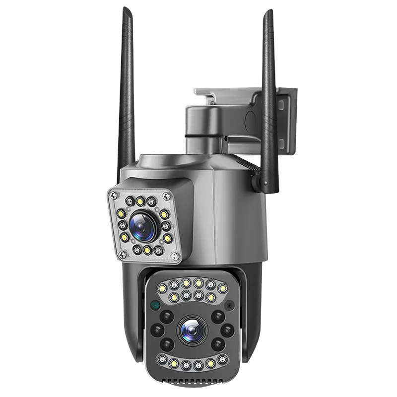 Cámara de vigilancia, 4 mp, ip66, doble objetivo, vigilancia exterior (cámara wi-fi 32 g)