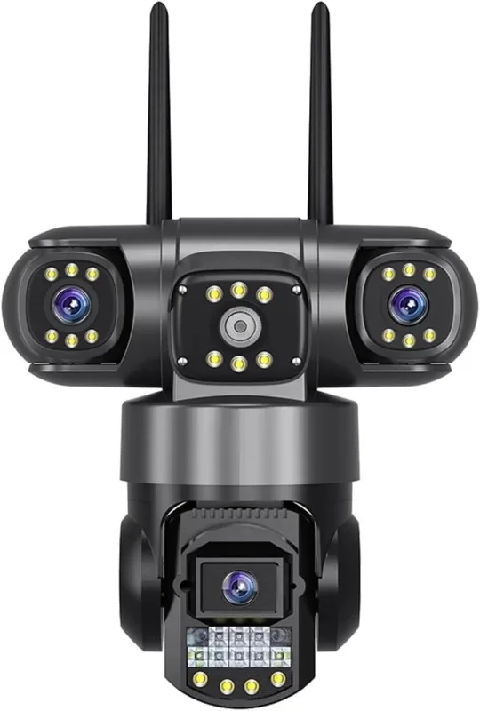 Cámara wi-fi exterior de 6 mp con triple lente y visión nocturna