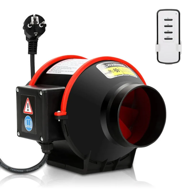 Ventilador de conducto ventilador de baño de 150 mm con ventilador de control remoto ventilador de pared silencioso ventilador de escape