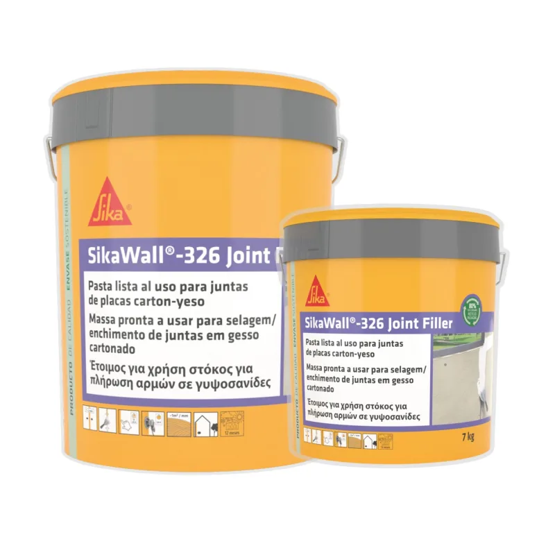 Lote de 2 unidades sikawall-326 joint filler c20 pl 25kg 25 kg cubo sika