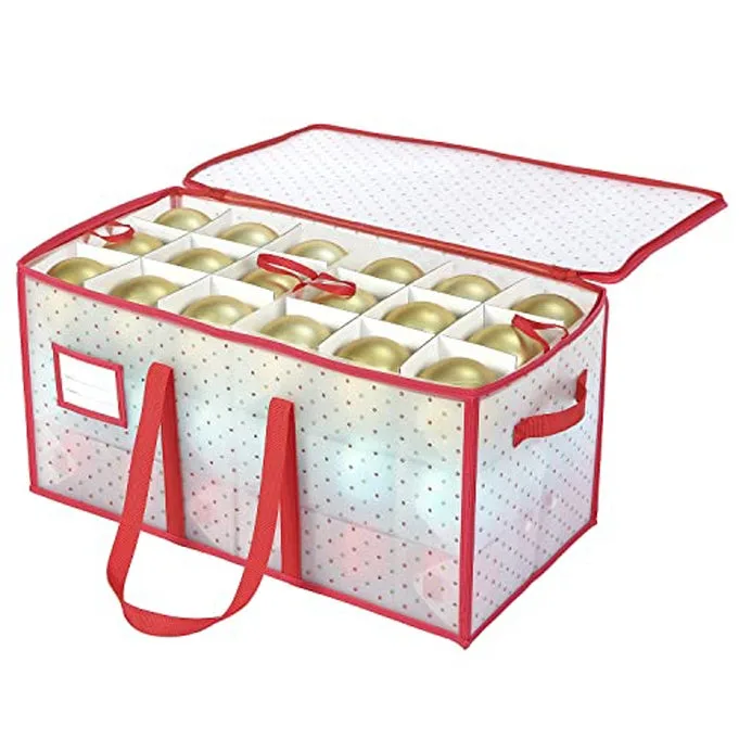 Beaface caja para guardar adornos navideños, accesorio decorativo, organizador de adornos, 61 x 31 x 31 cm.
